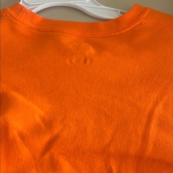 Fruit of the Loom Bright Orange Crewneck Sweatshirt - Picture 6 of 6